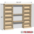Built - in Bookcases with Integrated Desk plans - Fix This Build That LLC