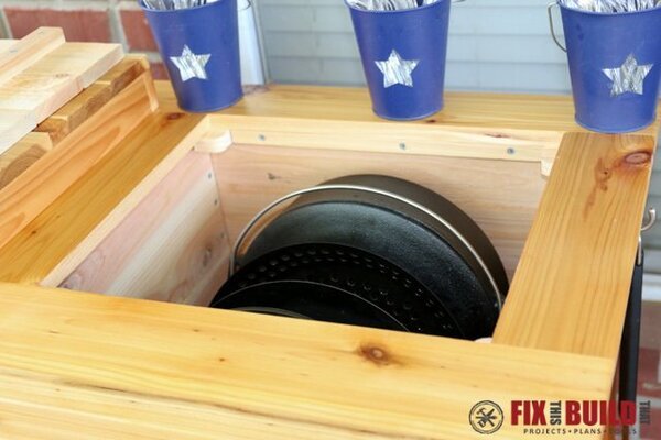 DIY Patio Cooler & Grill Cart Combo Plans - Fix This Build That LLC