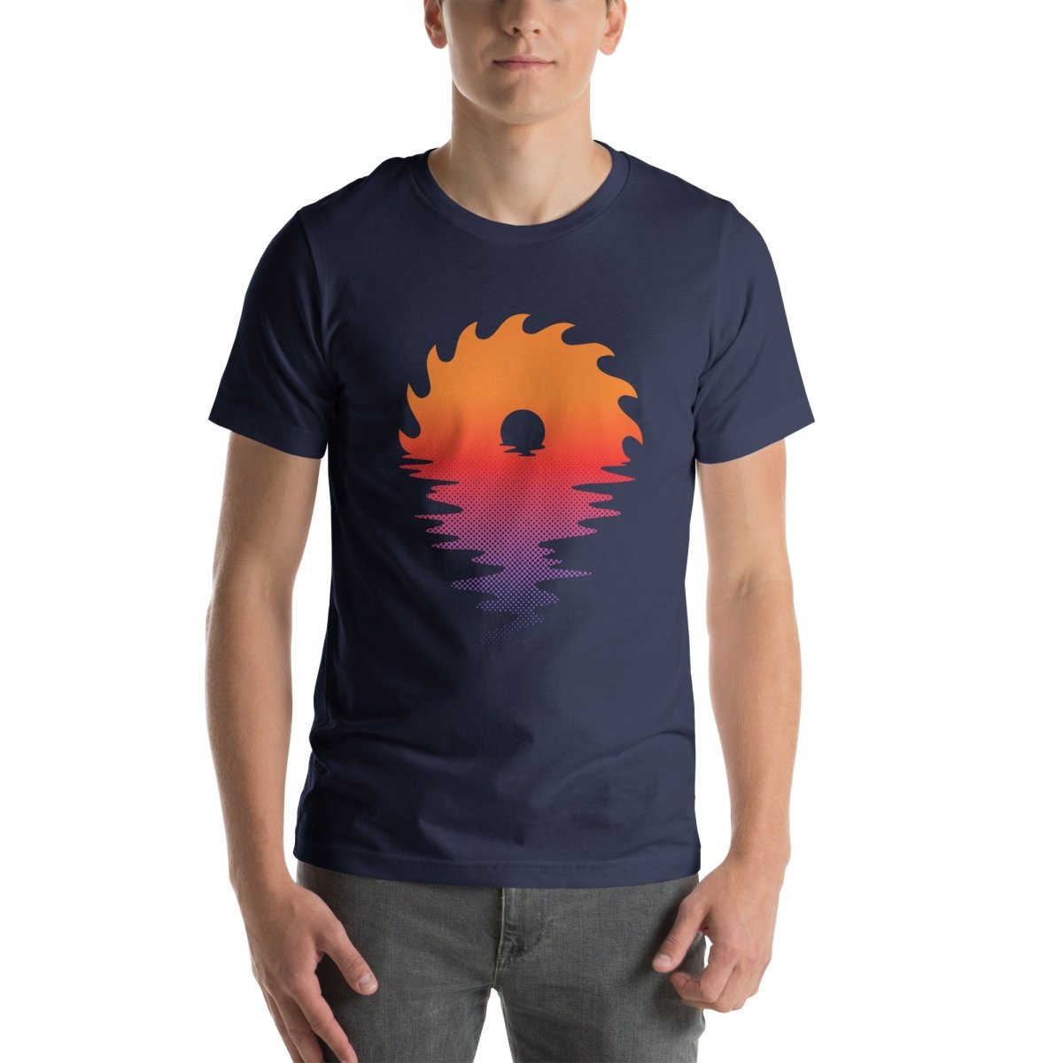 Saw Blade Sunset on the Water T - Shirt - Fix This Build That