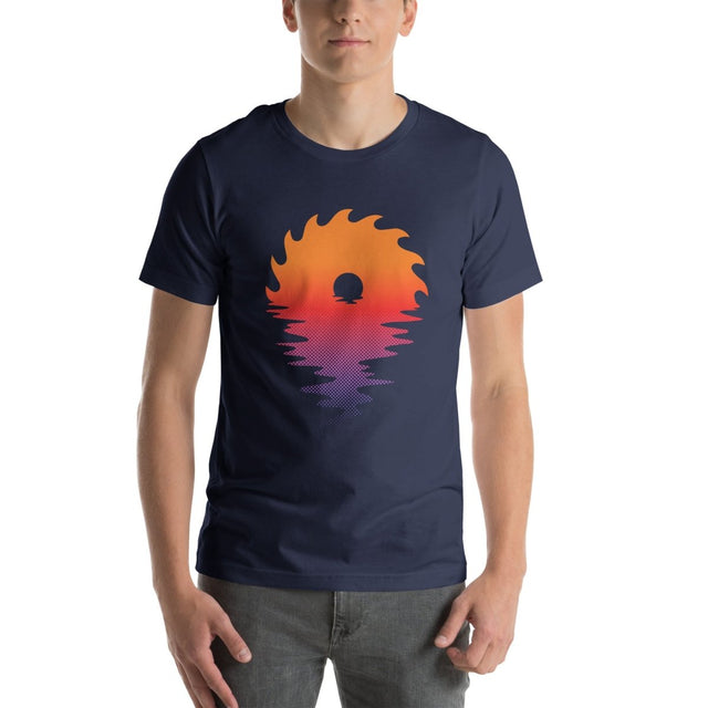Saw Blade Sunset on the Water T - Shirt - Fix This Build That