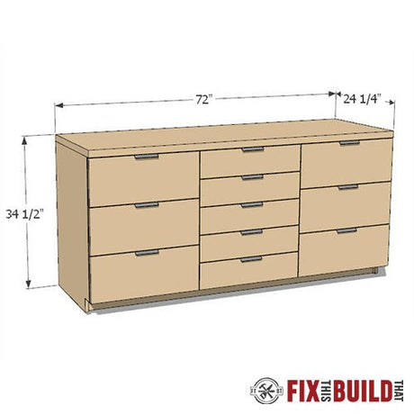 11 Drawer Office Cabinet Plans - Fix This Build That LLC