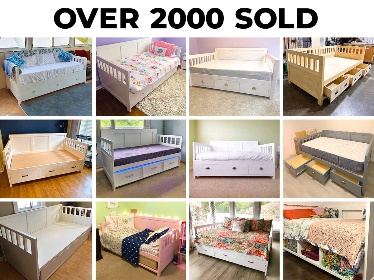 Daybed with Storage Drawers (Twin Size) Plans - Fix This Build That