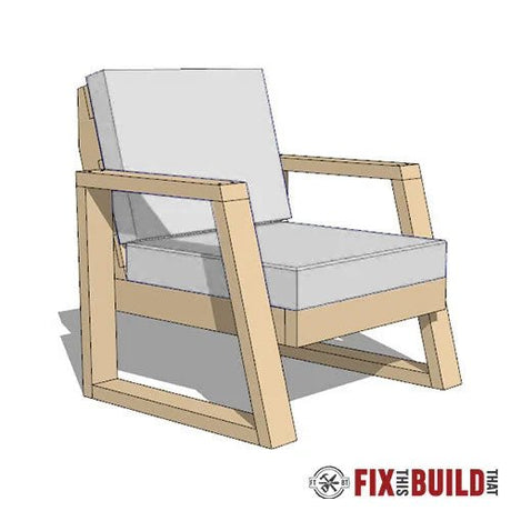 DIY 2x4 Modern Outdoor Chair Plans - Fix This Build That LLC