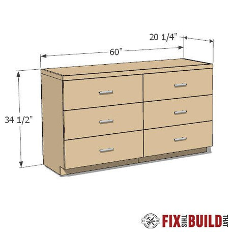 DIY 3 Drawer Base Cabinets Plans - Fix This Build That LLC