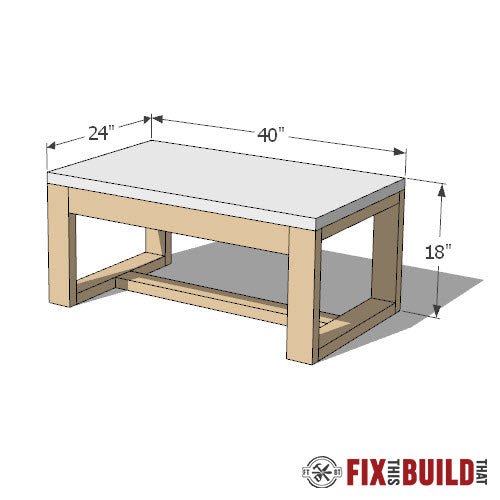 DIY Concrete Top Outdoor Coffee Table Plans - Fix This Build That LLC