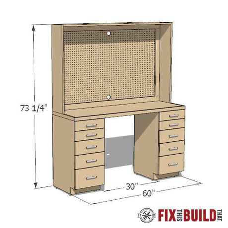 DIY Garage Shop Workbench Plans - Fix This Build That LLC