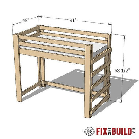 DIY Loft Bed Plans - Fix This Build That LLC