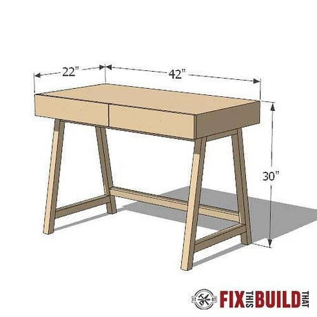 DIY Modern Desk Plans - Fix This Build That LLC