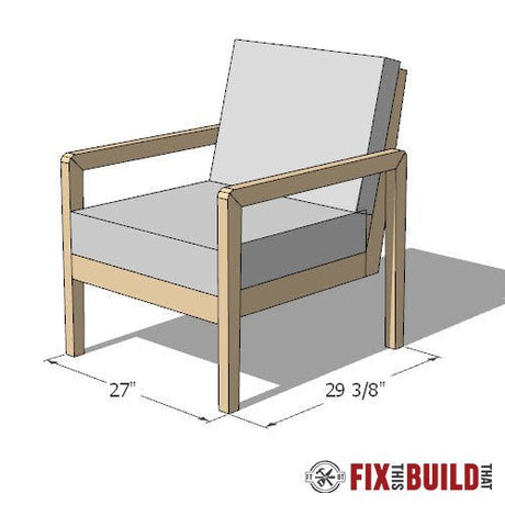 DIY Modern Outdoor Chair Plans - Fix This Build That LLC