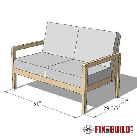 DIY Modern Sofa Plans - Fix This Build That LLC