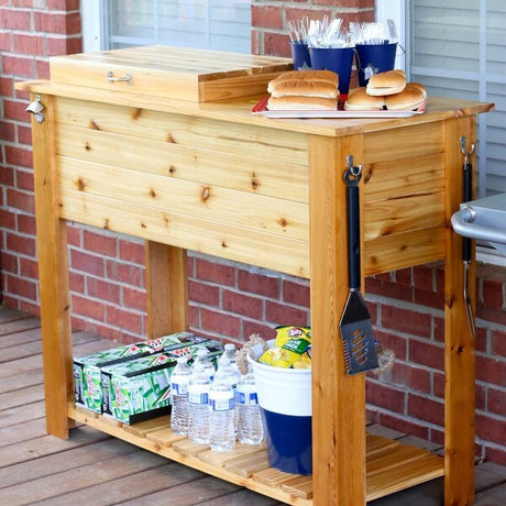 DIY Patio Cooler & Grill Cart Combo Plans - Fix This Build That LLC