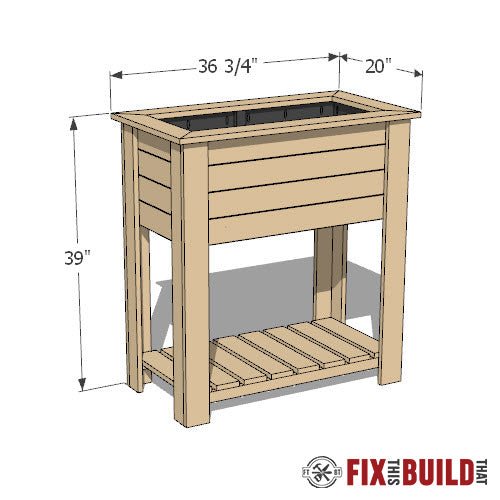 DIY Raised Planter Box Plans - Fix This Build That LLC