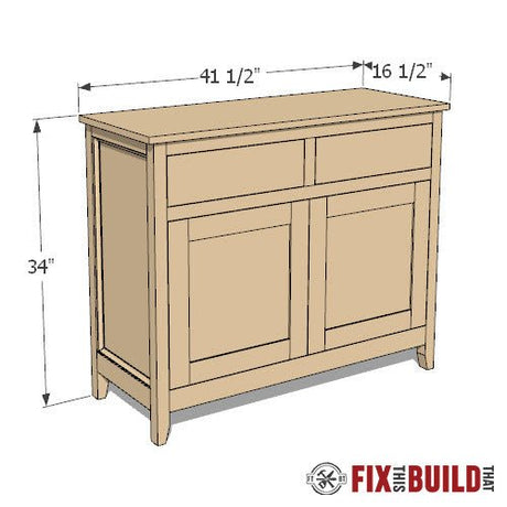 DIY Sideboard Cabinet Plans - Fix This Build That LLC