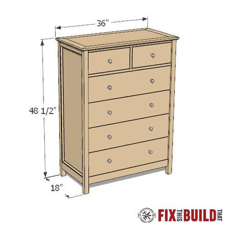 DIY Tall Dresser Plans - Fix This Build That LLC