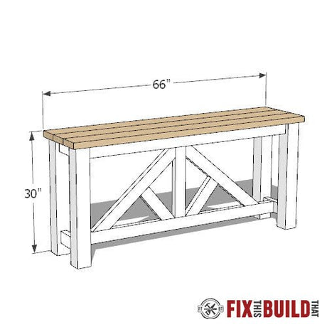 DIY Truss Sofa Table Plans - Fix This Build That LLC