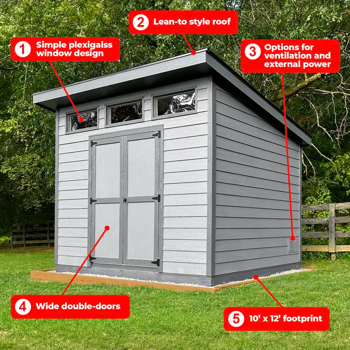 Modern 10x12 DIY Shed Plans