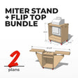 Mobile Miter Saw Stand & Flip Top 2 - Plan Combo - Fix This Build That LLC