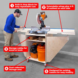 Mobile Miter Saw Stand Plans - Fix This Build That LLC