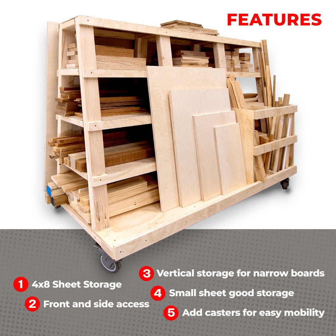 Mobile Wood Storage Cart Plans - Fix This Build That LLC