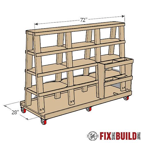 Mobile Wood Storage Cart Plans - Fix This Build That LLC