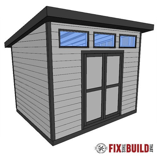 Modern 10x12 DIY Shed Plans - Fix This Build That LLC