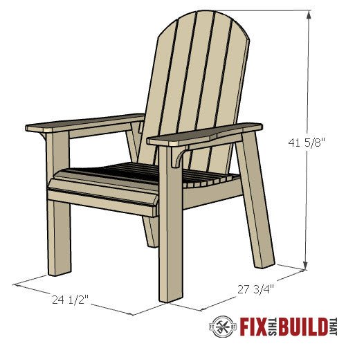 Modern Adirondack Chair - Fix This Build That