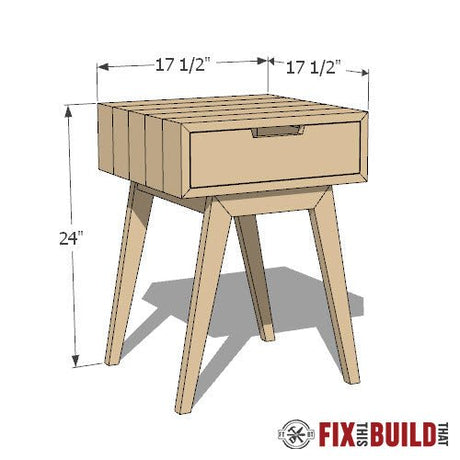 Modern End Table Plans - Fix This Build That LLC