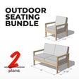 Modern Outdoor Sofa & Chair plans Combo - Fix This Build That LLC