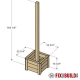 Planter Box with Post