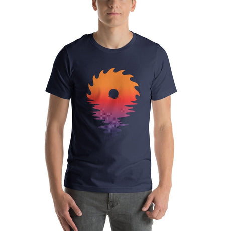 Saw Blade Sunset on the Water T - Shirt - Fix This Build That