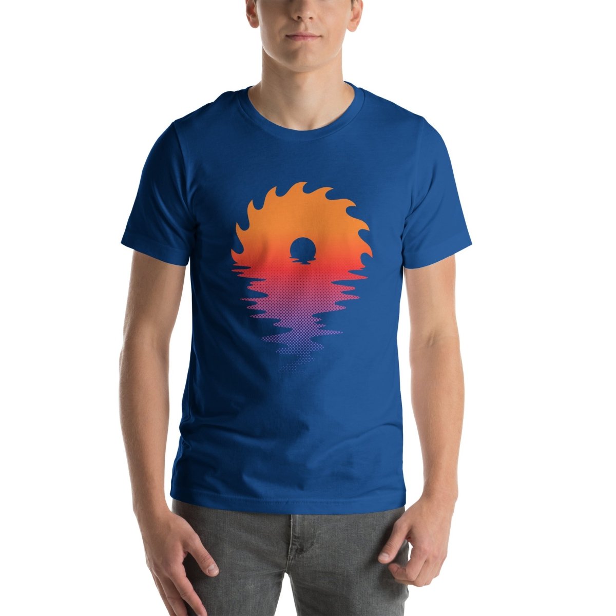 Saw Blade Sunset on the Water T-Shirt – Fix This Build That