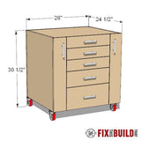 Table Saw Storage Cabinet Plans - Fix This Build That LLC