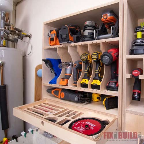 Cordless tool organizer diy sale