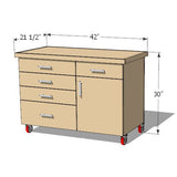 Wood Lathe Stand w/Storage Plans - Fix This Build That LLC